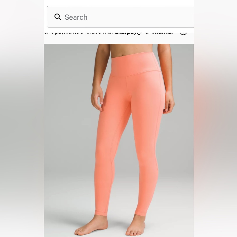 lululemon Align™ High-Rise Pant 28"
size 4. Color coral
